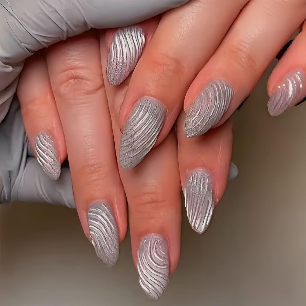 French Tip Press on Nails Medium Almond Fake Nails White Pearl False Nail Tips Summer Wedding Acrylic Nails Glossy Beach Glue on Nails Reusable Cute Stick on Nails for Women Manicure
