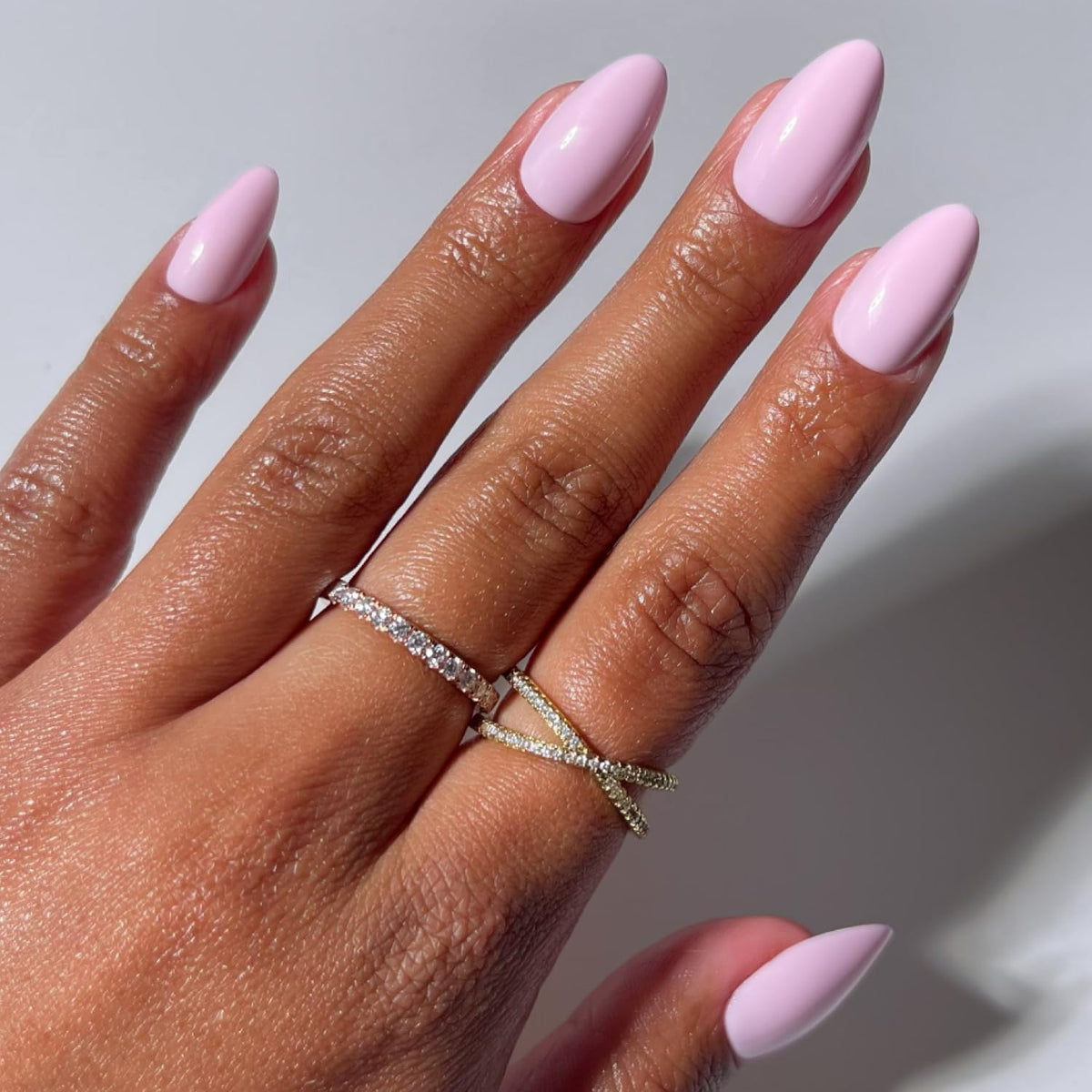 Glamnetic Press On Nails - Medium Coffin, Glossy Fake Nails 30 Pc Full Kit