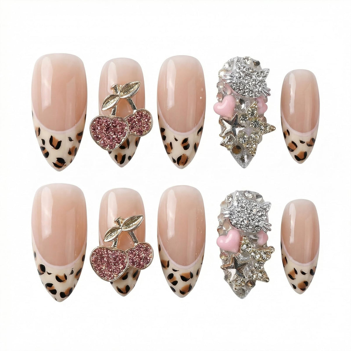 Luxury Handmade Press on Nails Medium Almond (Size M)