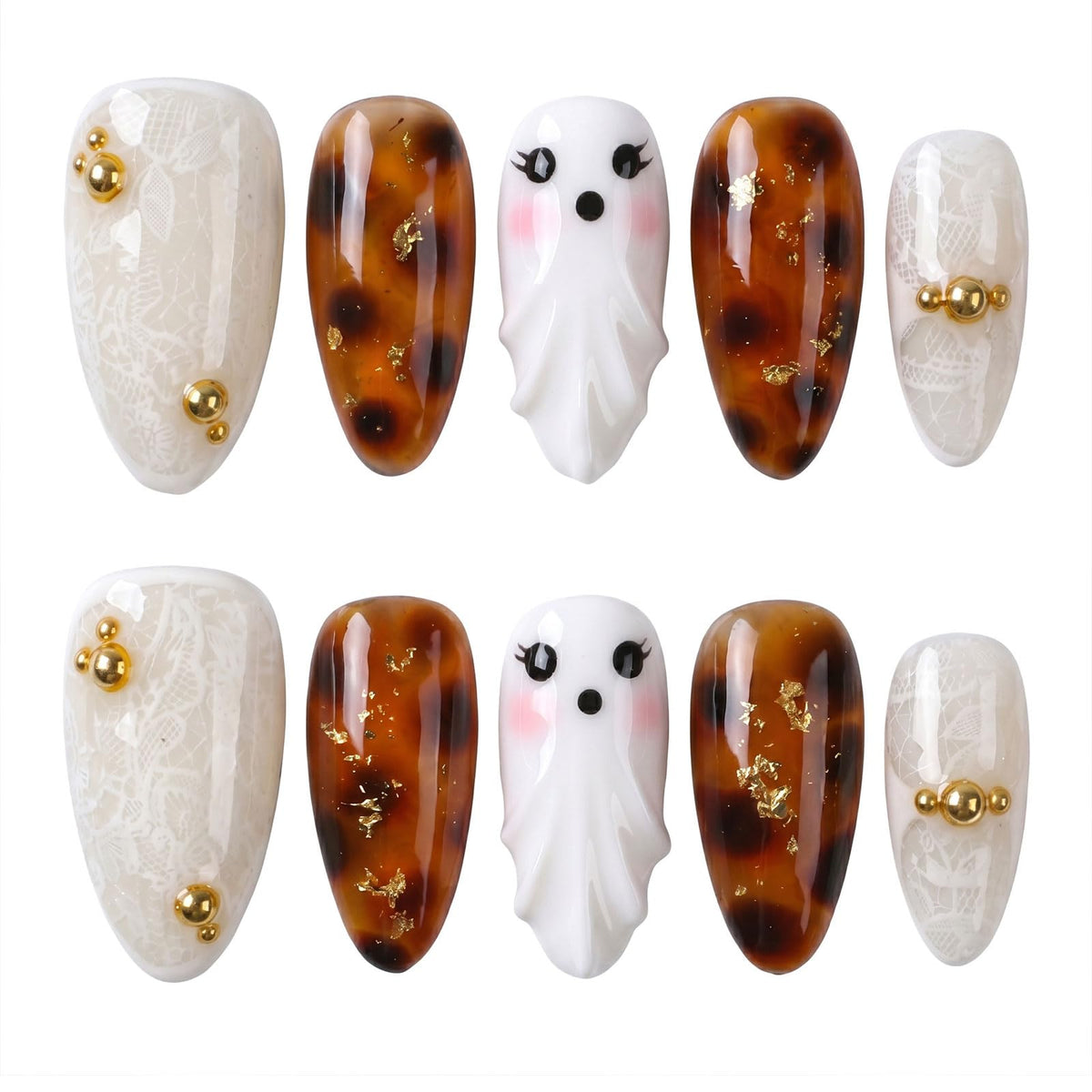 Luxury Handmade Press on Nails Medium Almond (Size M)