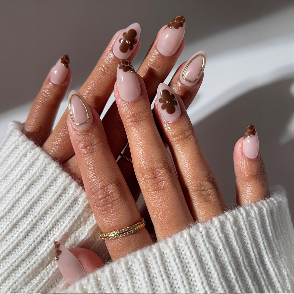 Glamnetic Press On Nails - Medium Square, Glossy Fake Nails 30 Pc Full Kit