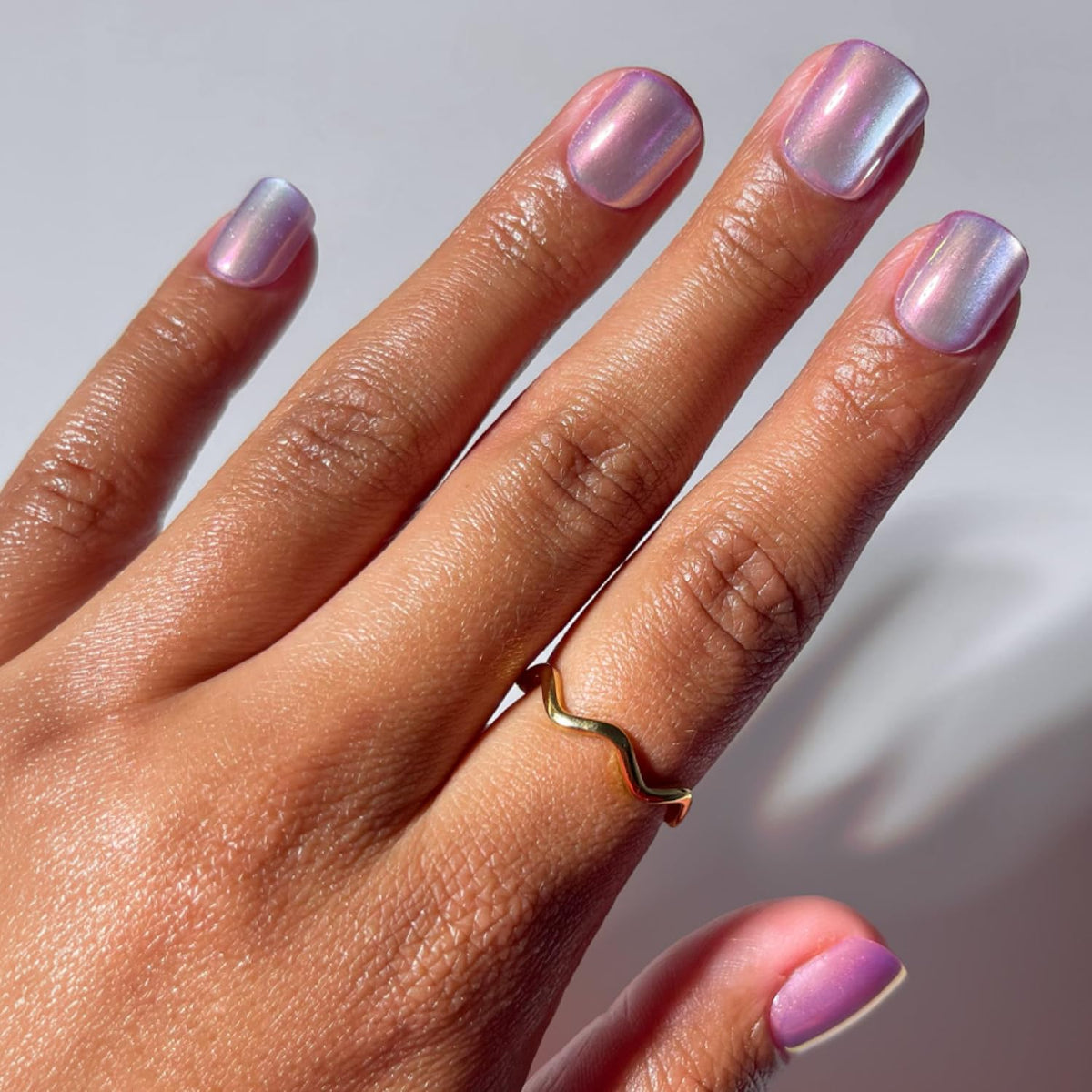 Glamnetic Press On Nails - Medium Coffin, Glossy Fake Nails 30 Pc Full Kit