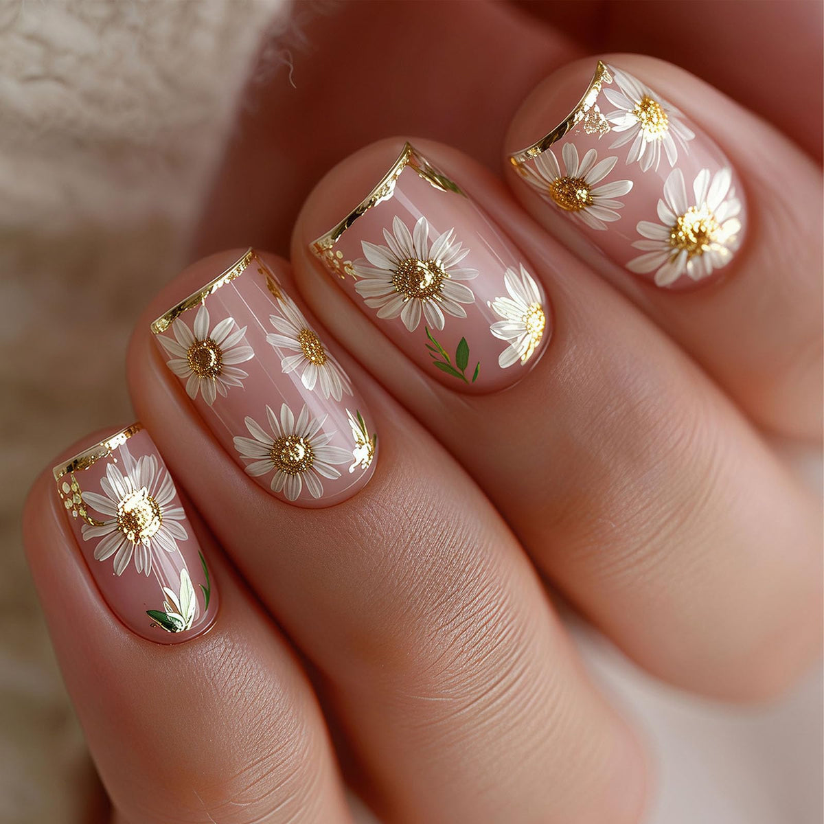 Press On Nails Short Square, Nude Pink Silver Glitter White French Tip Glossy Fake Nails, Full Cover Acrylic Gel False Artificial Nails for Bridal Wedding Daily Office Date Party Wear