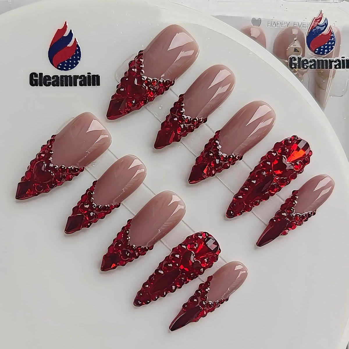 Handmade Press on Nails M Size 10 Pcs