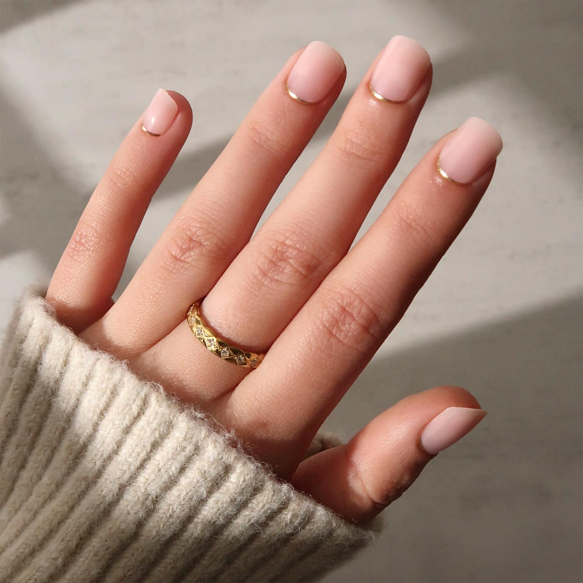 Glamnetic Press On Nails - Short Round, Glossy Fake Nails 30 Pc Full Kit