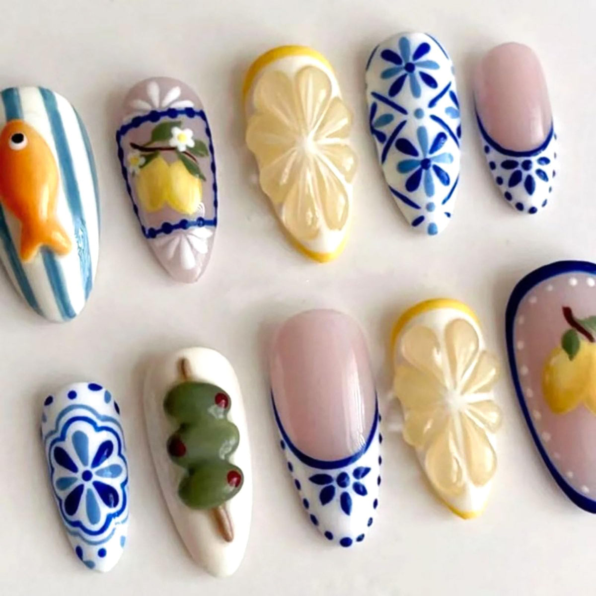 White French Tip Press on Nails Almond Medium Fake Nails with Silver Glitter Designs Nails Press ons Nude Glue on Nails Glossy Acrylic Nails Simple Stick on Nails for Women 24Pcs
