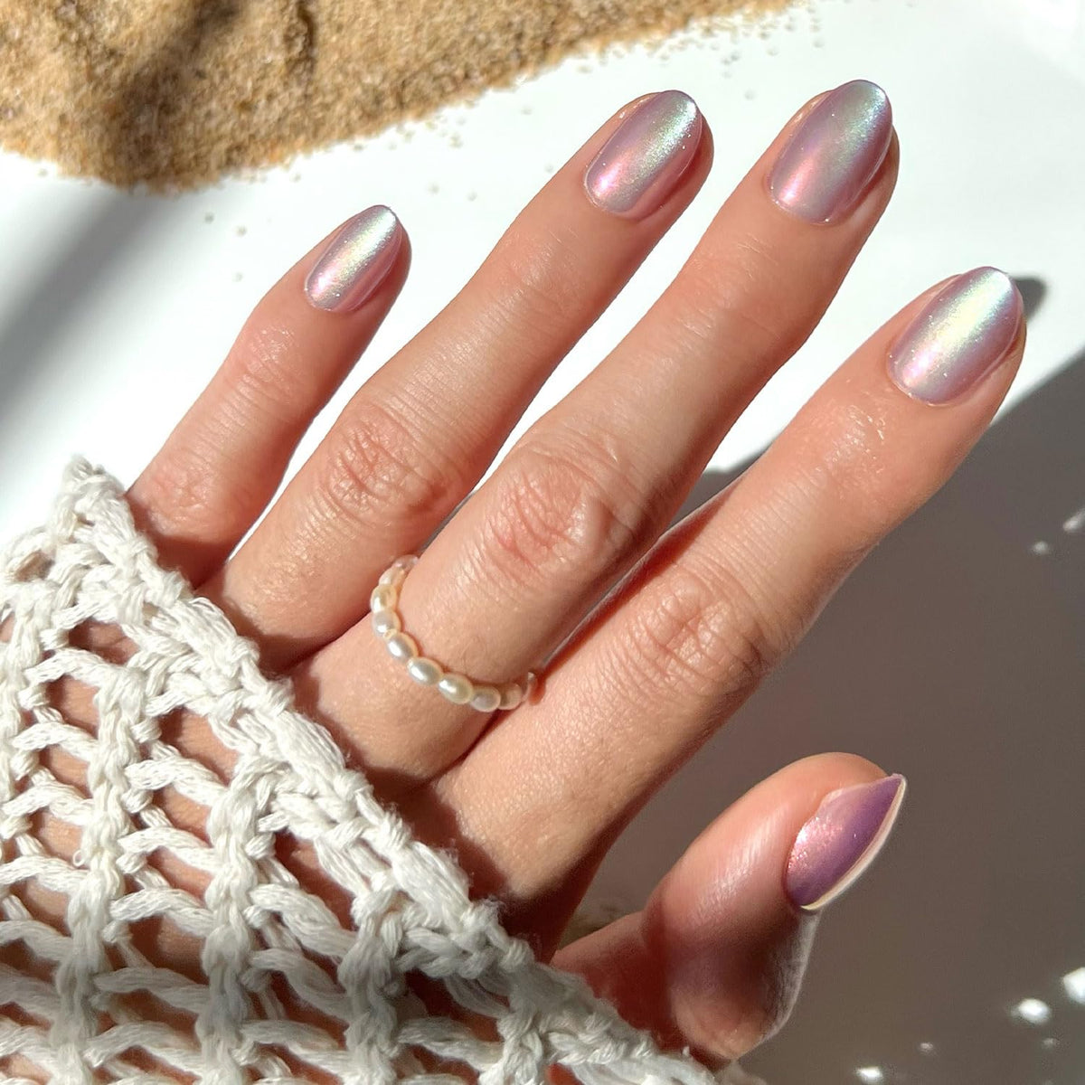 Glamnetic Press On Nails - Medium Square, Glossy Fake Nails 30 Pc Full Kit
