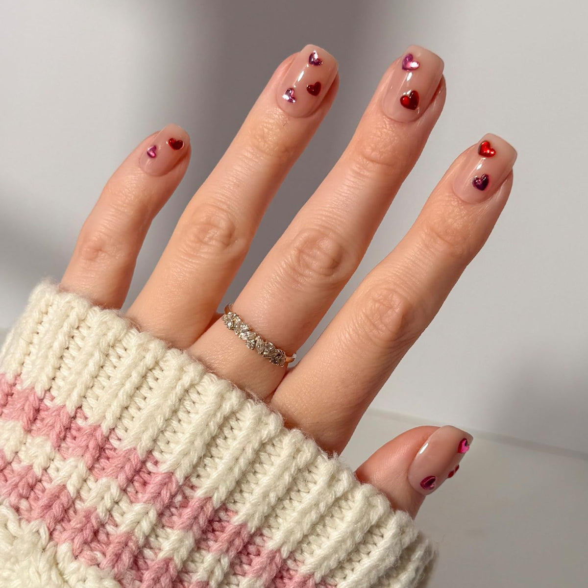 Glamnetic Press On Nails - Short Almond, Glazed Fake Nails 30 Pc Full Kit