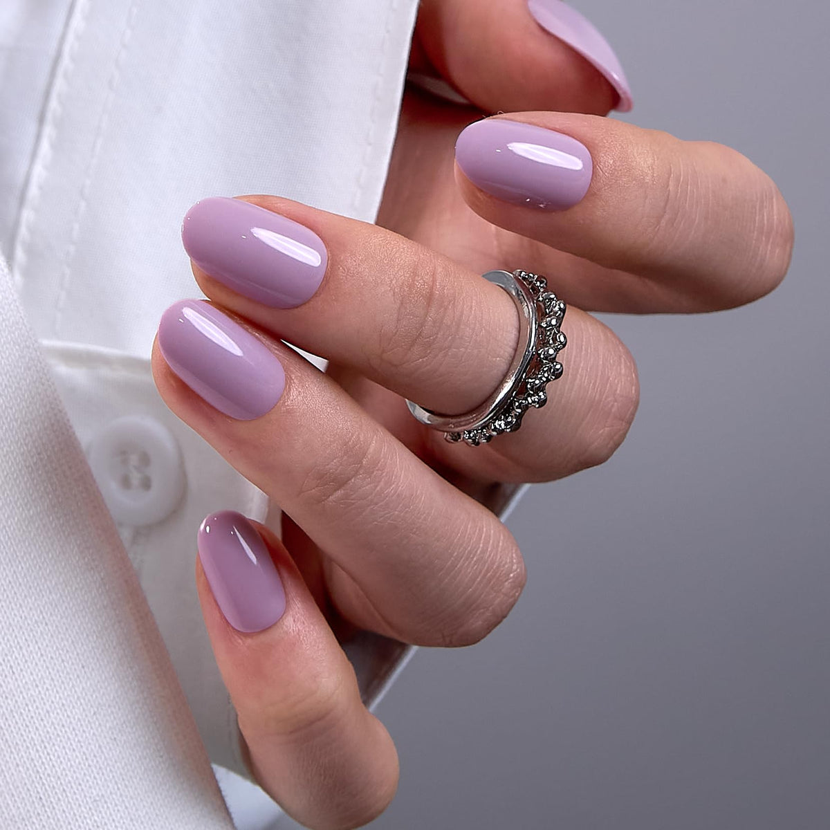 CurvLife Extra Short Square Press On Nails, Nude, Nude Luster, Soft Gel