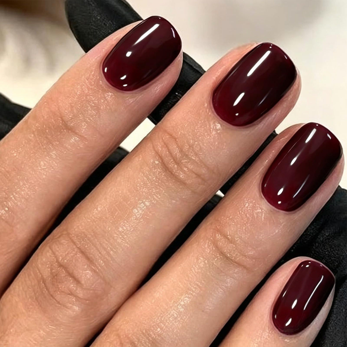 Pearl White Chrome Press on Nails Short Oval-Bling Glazed Design Chrome Glue on Nail, Salon Quality Shiny Full Cover Stick on Natural Fake Nail with Full Nail Kit for Women Bridal Wedding 32PCS