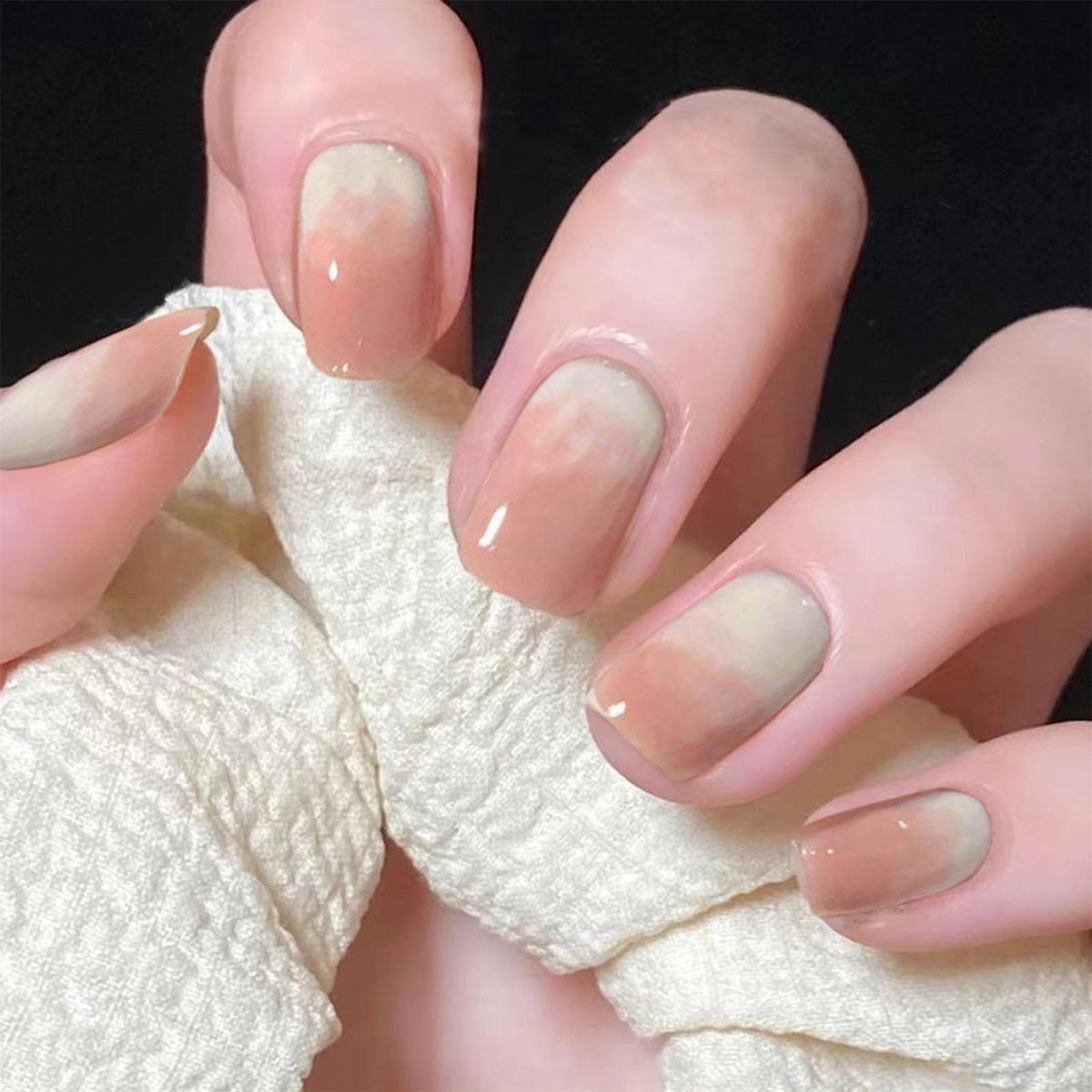 Short Press on Nails Square Fall Burgundy Fake Nails with Golden Glitter Designs Acrylic Nails Press ons Reusable Glue on Nails for Women and Girls Daily Wear 24 Pcs