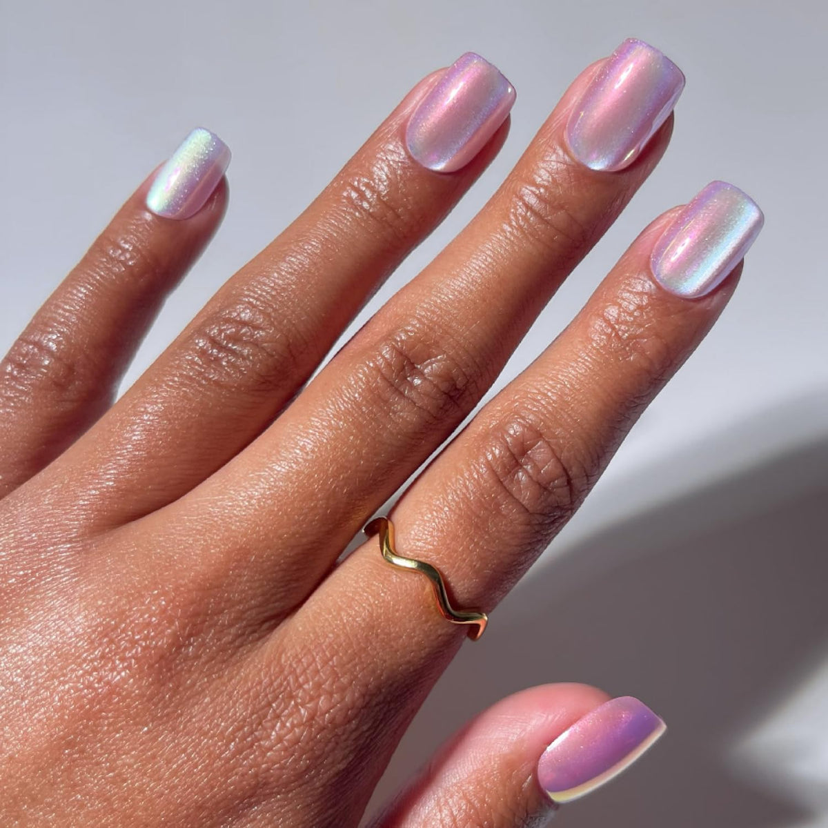 Glamnetic Press On Nails - Medium Coffin, Glossy Fake Nails 30 Pc Full Kit