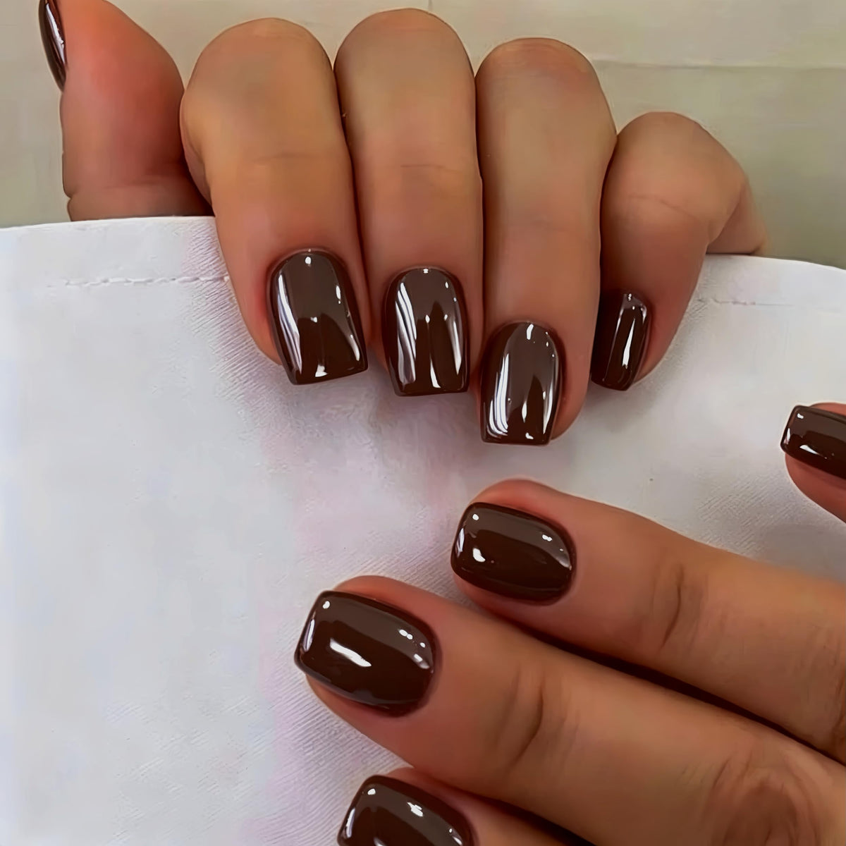 White French Tip Press On Nails Almond - KQueenest Chrome Press On Nails Medium, Glazed Natural Light Nude Fake Nails Press on, Reusable Glue on Nails Stick On Nail for Women Bridal Wedding