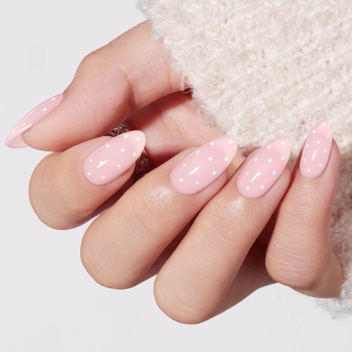Modelones Extra Short Press on Nails, French Tips Squoval Fake Nails