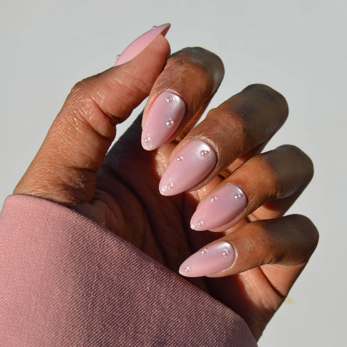 Glamnetic Press On Nails - Short Almond, Glazed Fake Nails 30 Pc Full Kit