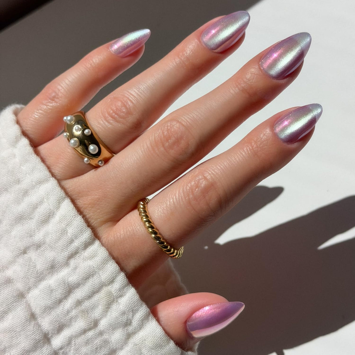 Glamnetic Press On Nails - Medium Coffin, Glossy Fake Nails 30 Pc Full Kit
