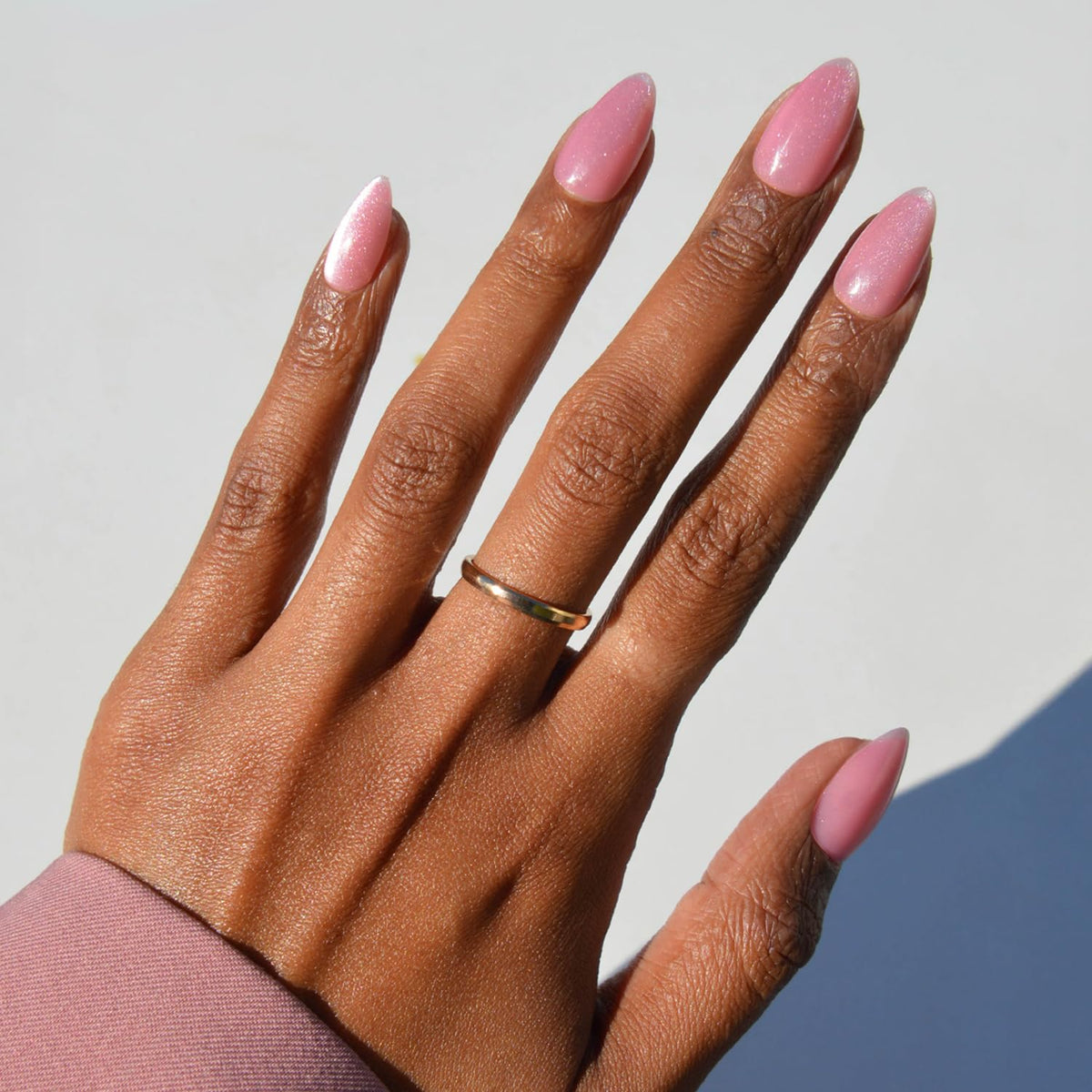 Glamnetic Press On Nails - Short Almond, Glazed Fake Nails 30 Pc Full Kit