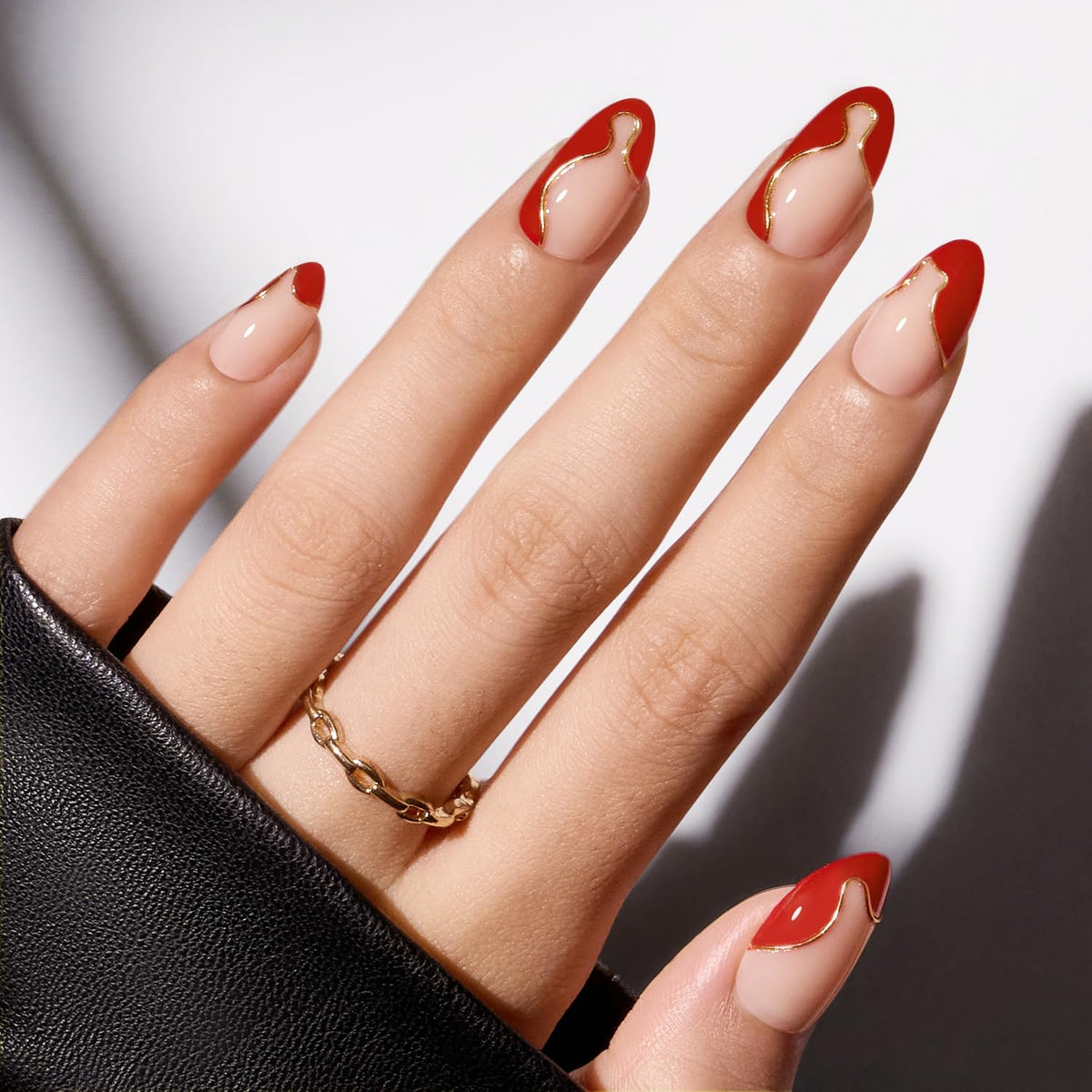 Modelones Extra Short Press on Nails, French Tips Squoval Fake Nails