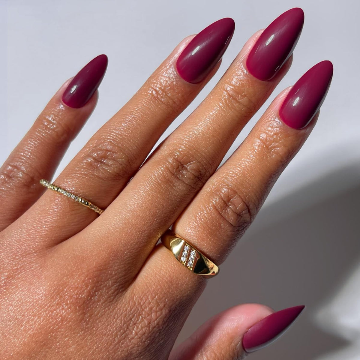 Glamnetic Press On Nails - Medium Coffin, Glossy Fake Nails 30 Pc Full Kit