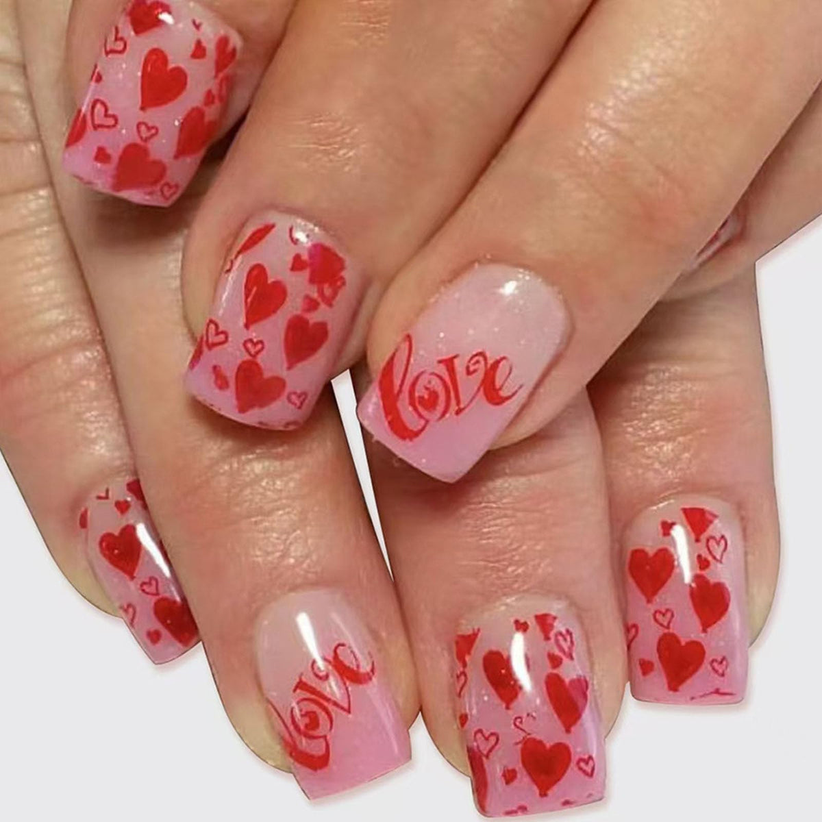 Short Press on Nails Square Fall Burgundy Fake Nails with Golden Glitter Designs Acrylic Nails Press ons Reusable Glue on Nails for Women and Girls Daily Wear 24 Pcs