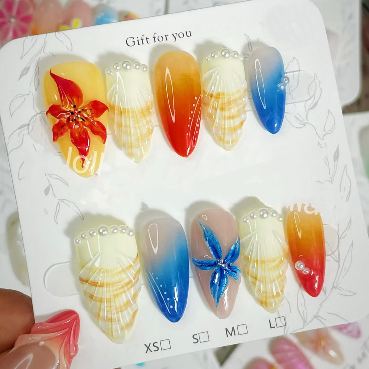 30Pcs Gold Star Moon Press on Nails Long Stiletto French Tip Fake Nails Press on 3D Chrome Gold Design Sun False Nails Irregular Gilded Lines Full Cover Purple Glossy Artificial Acrylic Nail for Women