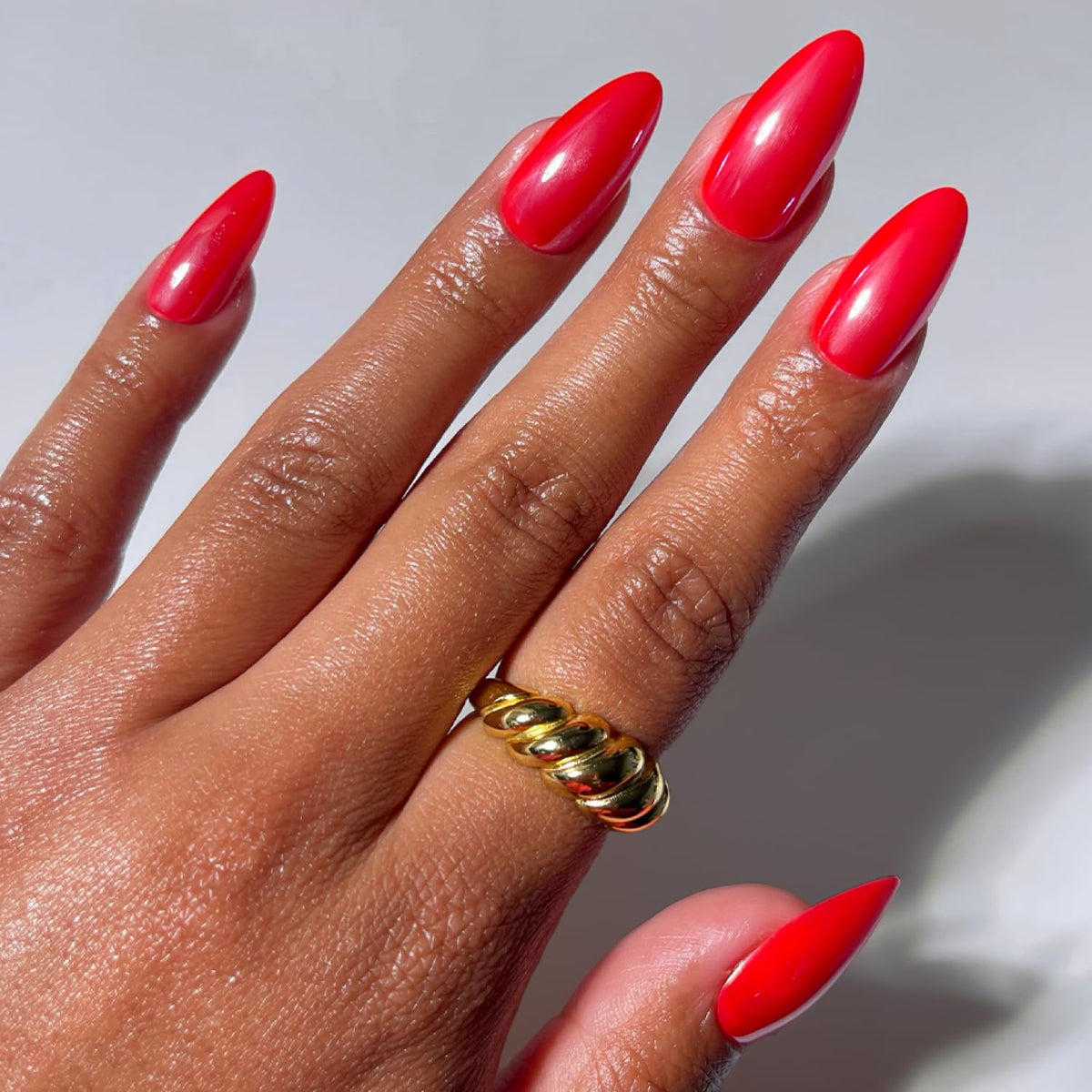 Glamnetic Press On Nails - Medium Coffin, Glossy Fake Nails 30 Pc Full Kit