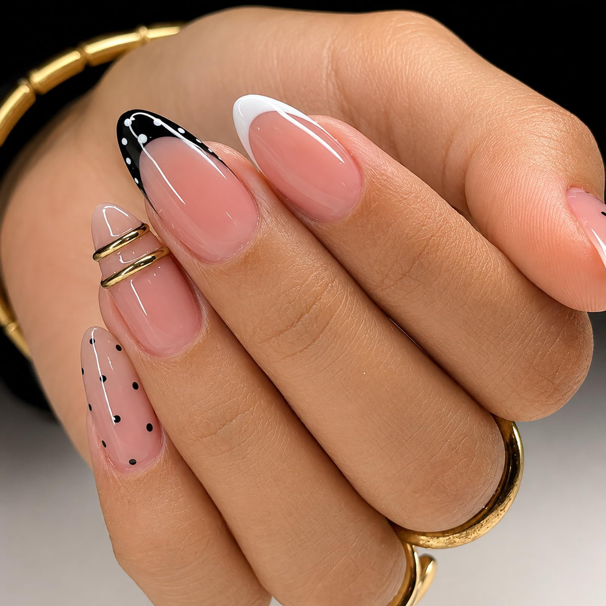 Bridal Press on Nails Short Almond Nude 3D White Floral Lace Pearl Wedding