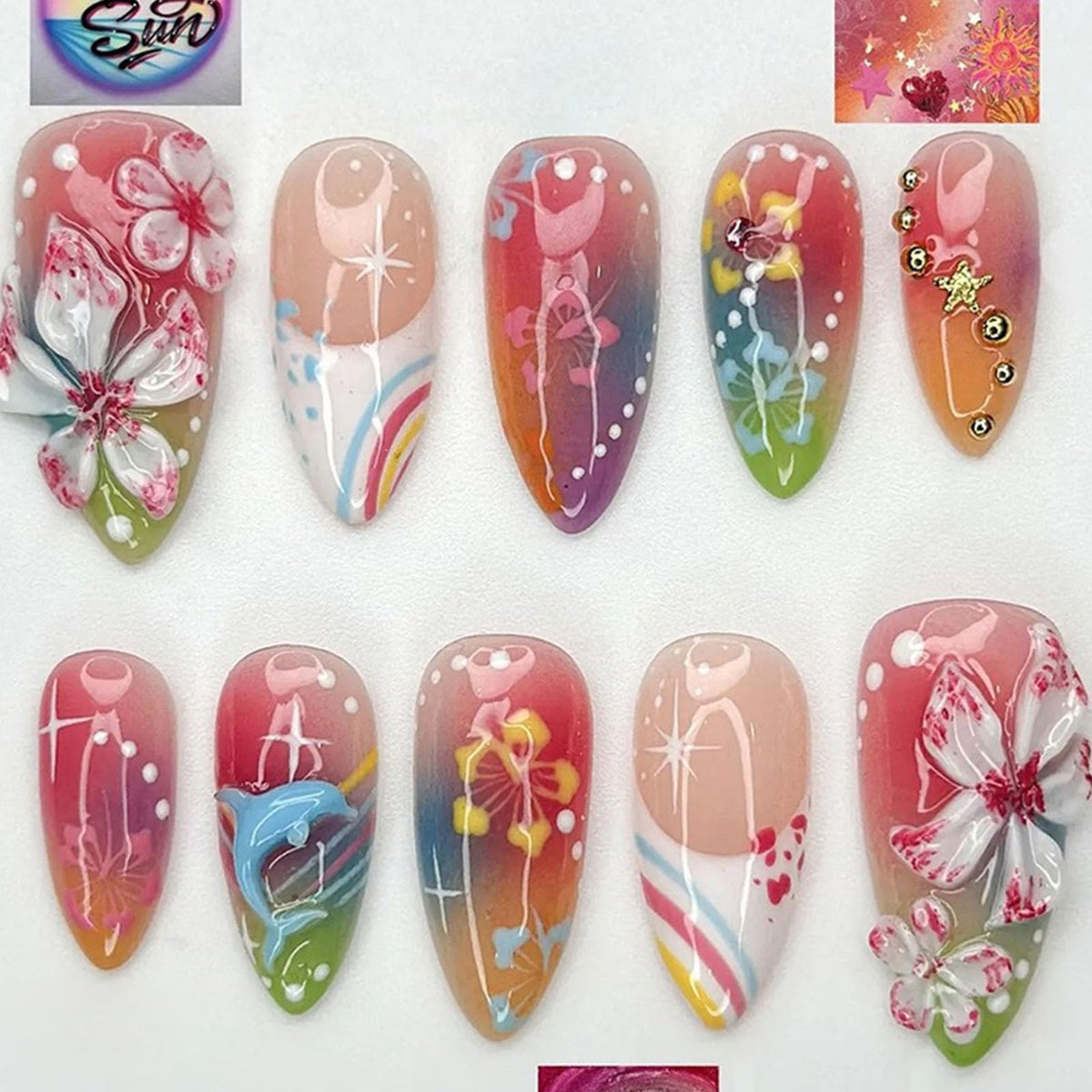 White French Tip Press on Nails Almond Medium Fake Nails with Silver Glitter Designs Nails Press ons Nude Glue on Nails Glossy Acrylic Nails Simple Stick on Nails for Women 24Pcs