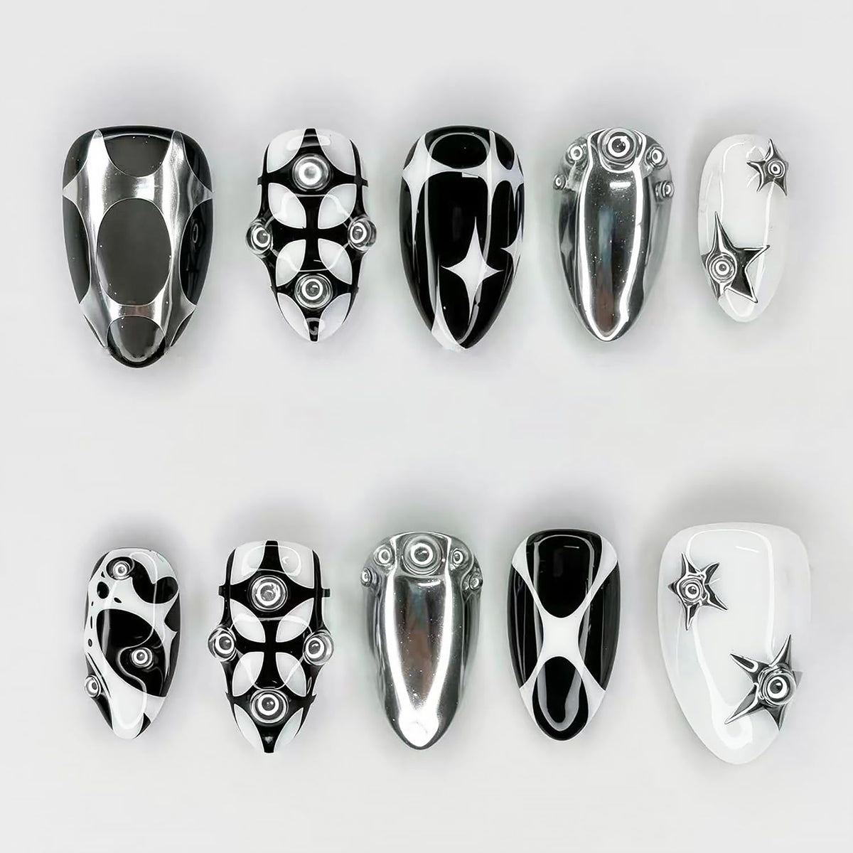 24Pcs White French Tip Press on Nails Medium Almond Fake Nails with Heart Pearl Design French Tip False Nails Cute 3D Bow Gems Stick on Nail Full Cover Reusable Glue on Nails for Women Wedding Daily