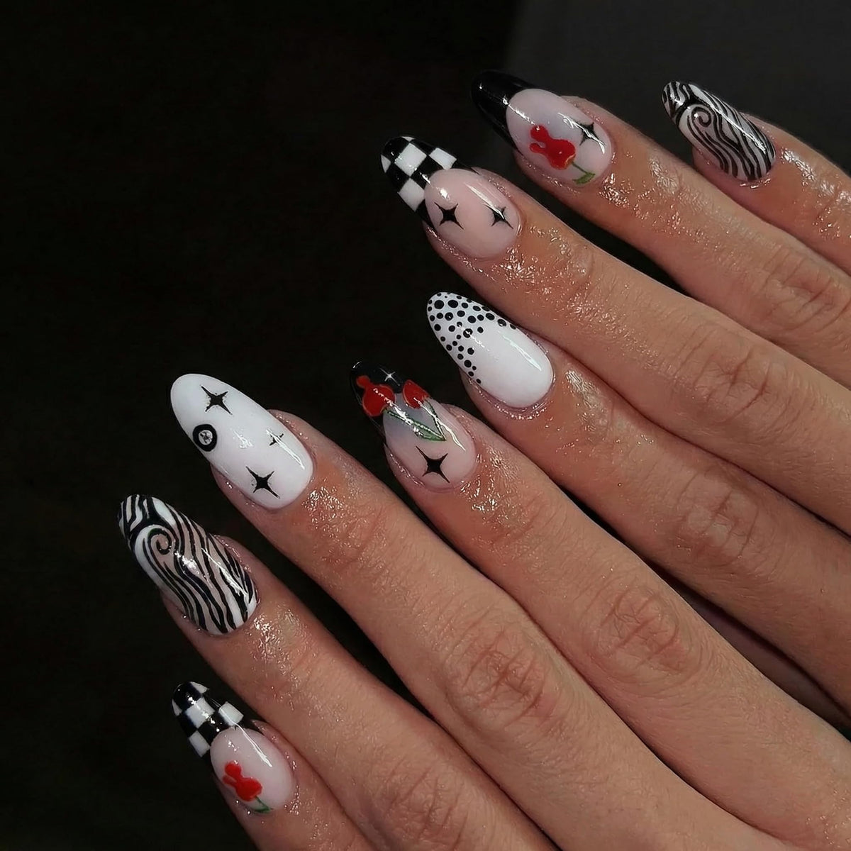 BABALAL Bridal Lace Press On Nails, Medium Almond Fake Nails with 3D White Floral & Pearl, Nude Ombre Acrylic Stick On Nails for Women 24Pcs