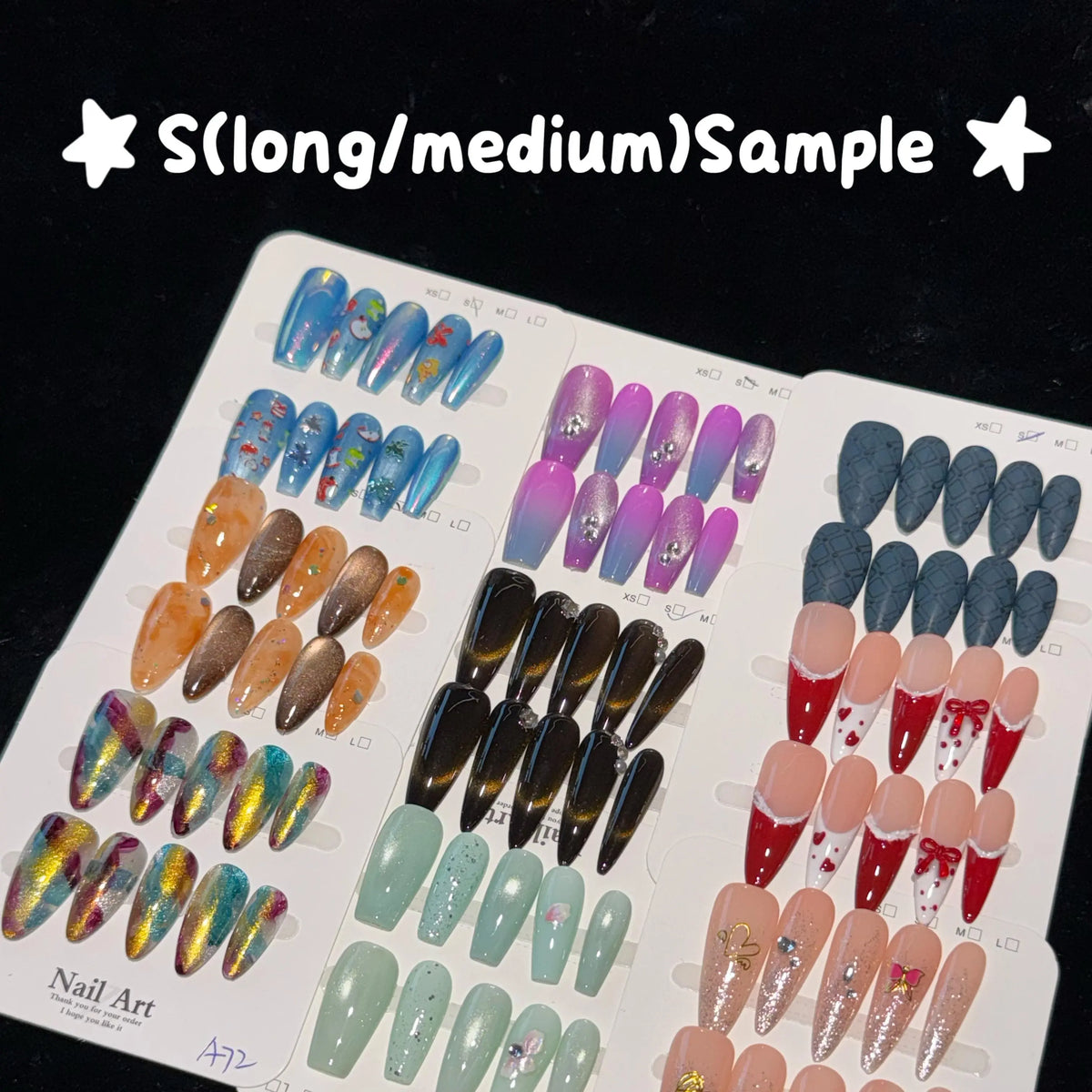 Tessa(23138)gc. Fall & Winter nail vibes are finally here.All handmade press-on nails, rich styles, reusable and super easy to apply.（random style)