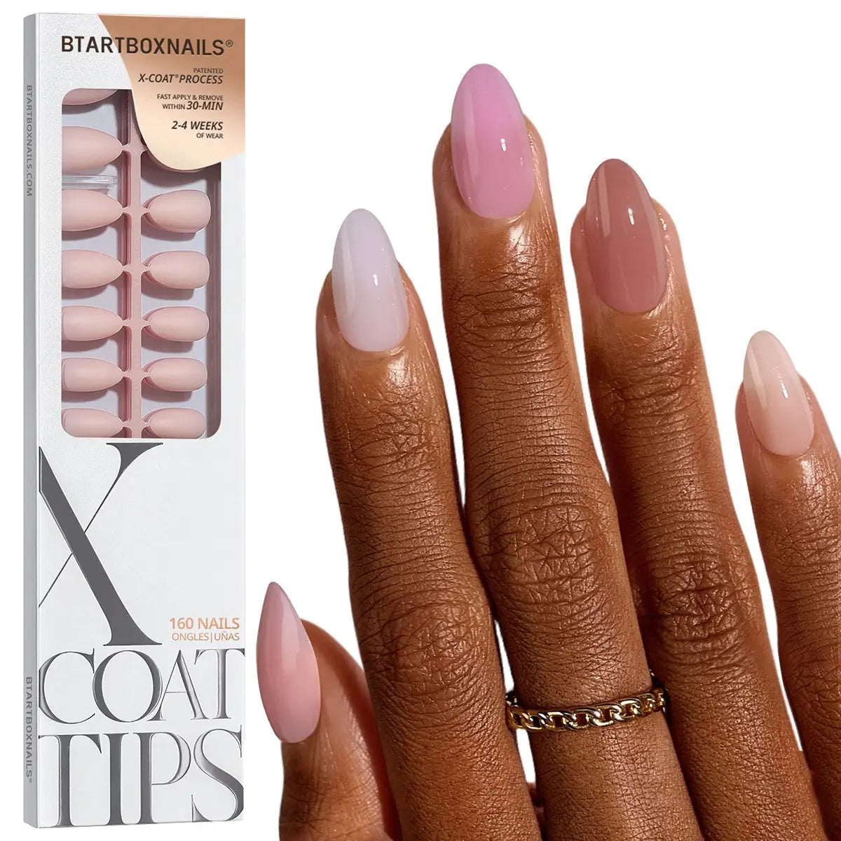 btartboxnails XCOATTIPS Soft Gel Nail Tips - Square or Almond or Coffin or Stiletto Press on Nails,4-Week Wear, Easy-to-Apply, Soak Off, Salon Quality Value at Home, 16 Size - 160 Fake Nails,sohochic