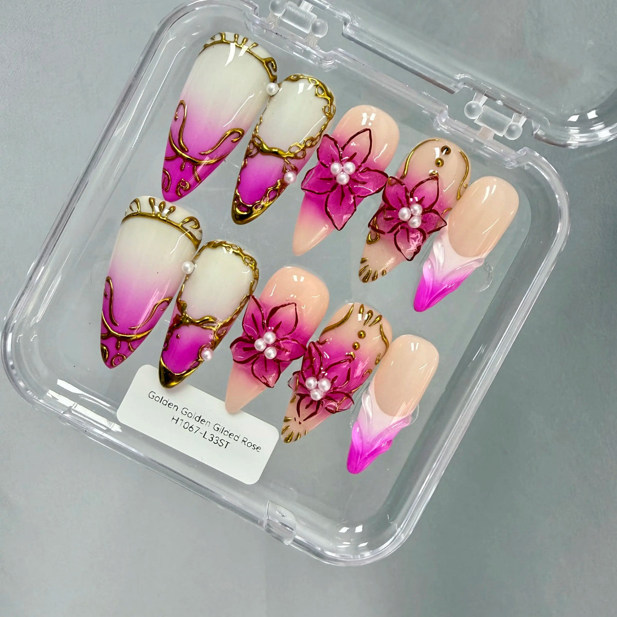Promake 2026 Summer Handmade Press-On Nails Collection, 100% Luxury Easy Apply Set with Art Designs & Care Tools, Beach Ready Unique Look Sizes S-L, Salon-Quality at Home, Ready to Gift,sohochic