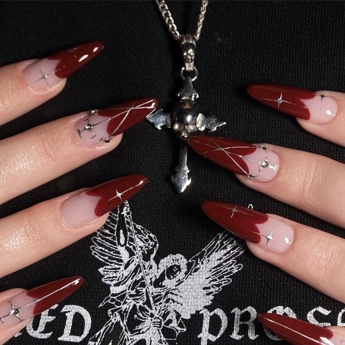 BABALAL Press On Nails, Extra Long Stiletto Fake Nails, Nude Pink, Crystal Rhinestone & Diamond Accents, Glossy Luxury Wedding Party Glue On Nails for Women and Girls 24Pcs