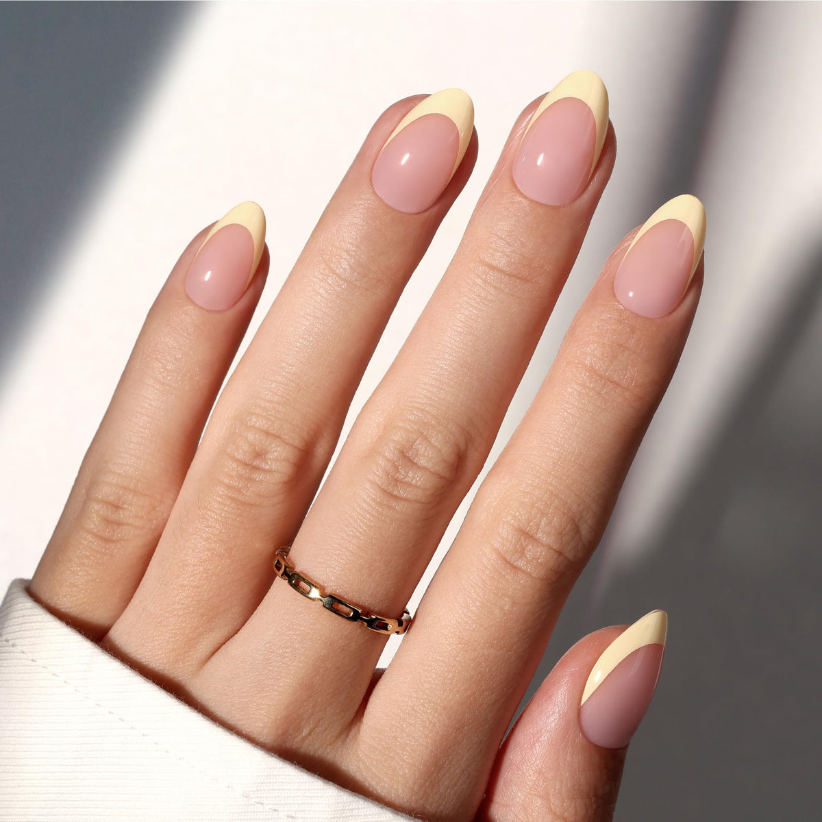 Beetles French Tips Press On Nails - Short Square 150 Pcs