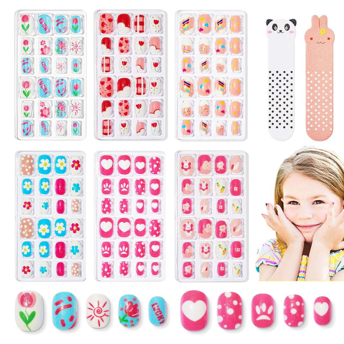 Modelones Extra Short Press on Nails, French Tips Squoval Fake Nails