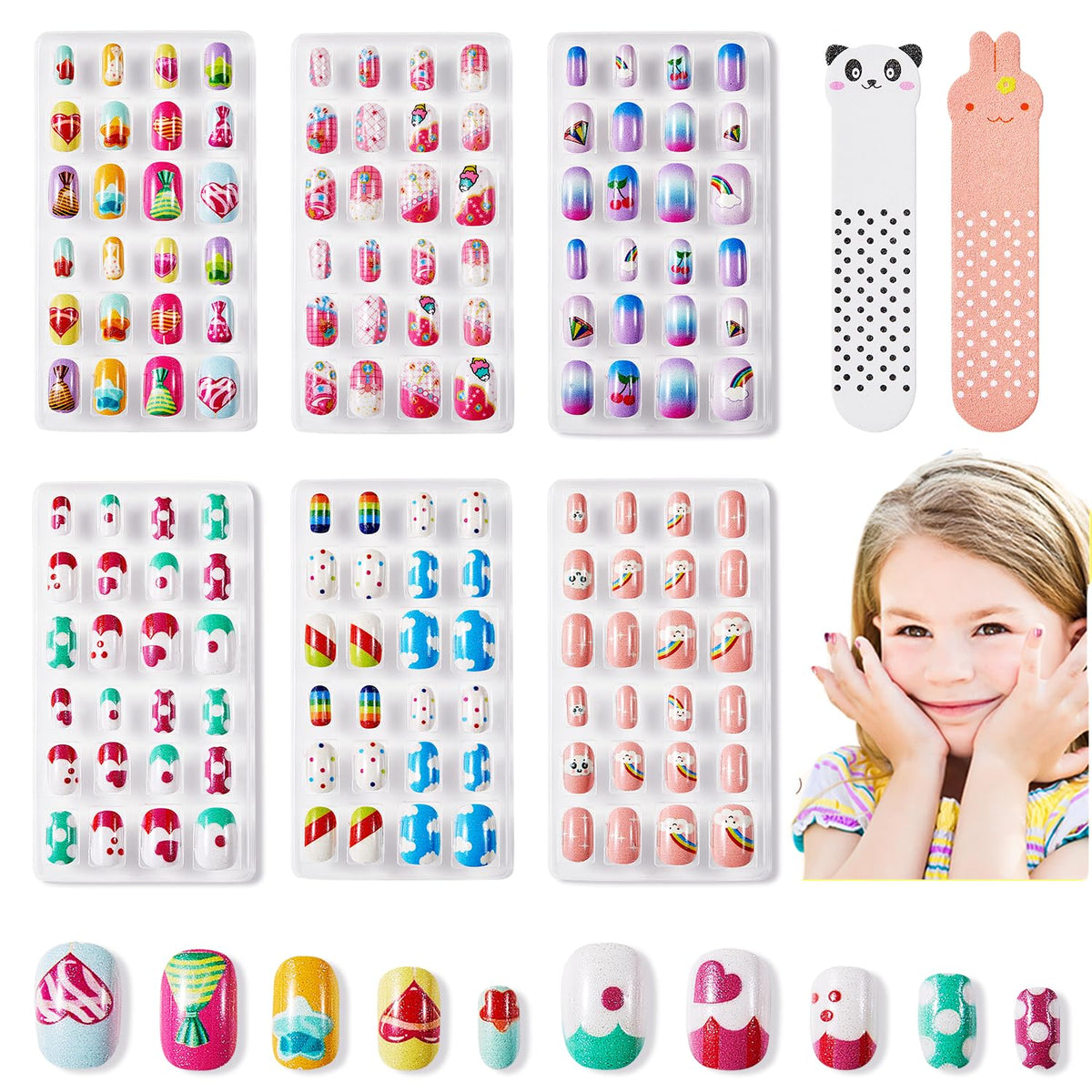 Modelones Extra Short Press on Nails, French Tips Squoval Fake Nails
