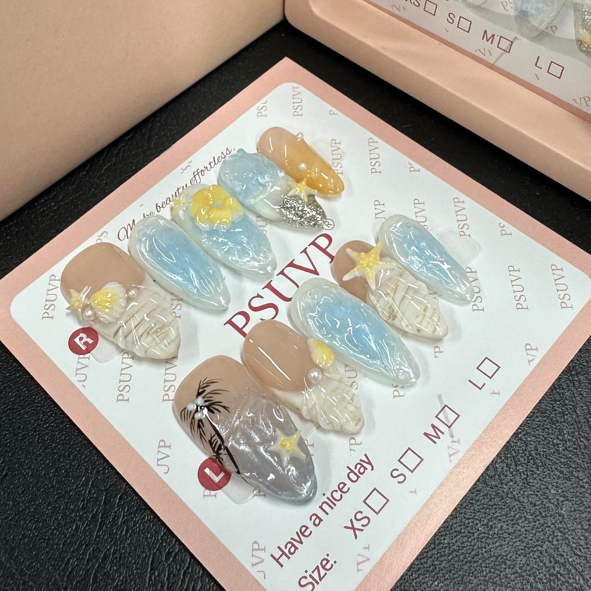 10Pcs Handmade Press On Nails 3D White Floral Luxury Diamond Coffin M