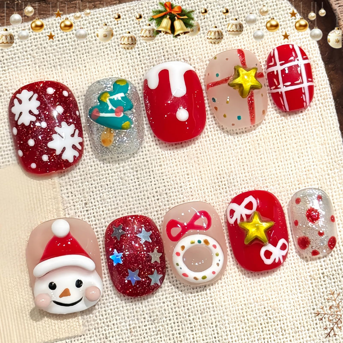 Nude Jelly Press on Nails Long Coffin, Handmade Luxury Rhinestone False Nails with Crystal & Pearl, Glossy Nude Ballerina Fake Nails Reusable Stick On Nails Set for Women 10Pcs