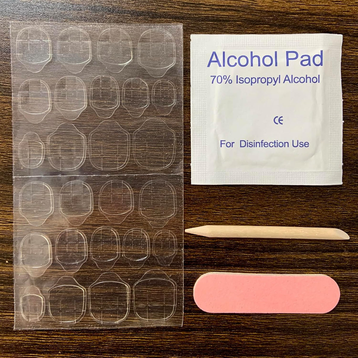 Ombre French Press On Nails Short - IKISKT Fashion Acrylic False Nails, Glue On Nails with Glue Sticker,Fit Perfectly & Natural Stick On Nails - 24PCS Soft UV Gel Fake Nails Kit, Gradient White