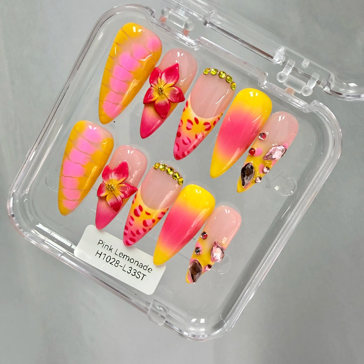 Promake 2026 Summer Handmade Press-On Nails Collection, 100% Luxury Easy Apply Set with Art Designs & Care Tools, Beach Ready Unique Look Sizes S-L, Salon-Quality at Home, Ready to Gift,sohochic