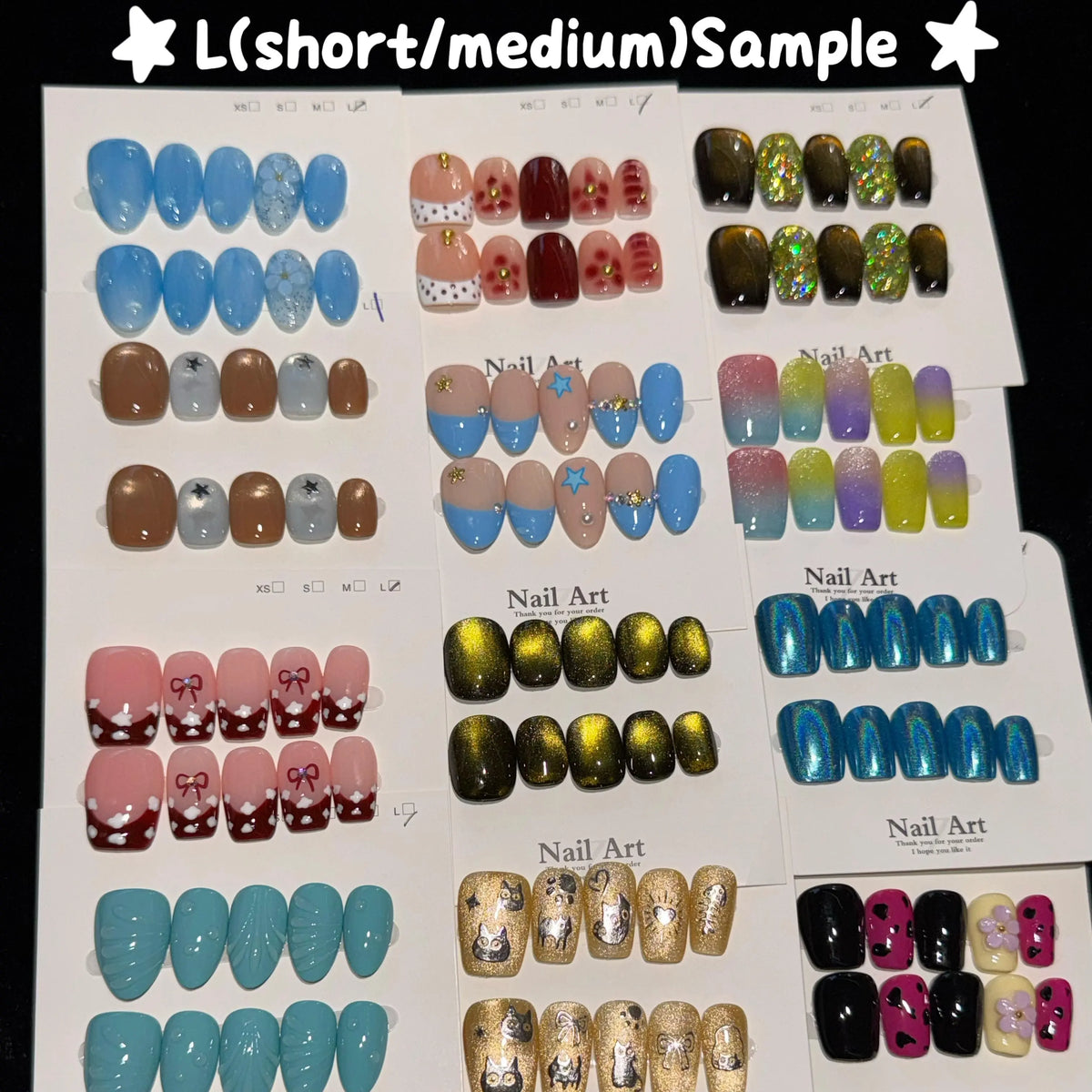 Tessa(23138)gc. Fall & Winter nail vibes are finally here.All handmade press-on nails, rich styles, reusable and super easy to apply.（random style)