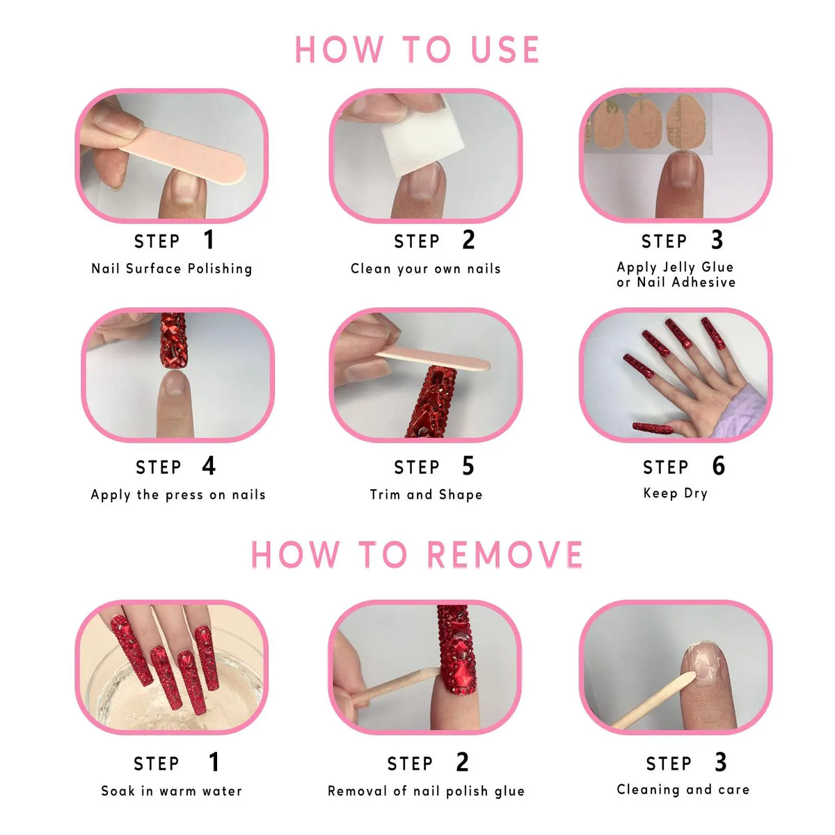 Promake 2026 Summer Handmade Press-On Nails Collection, 100% Luxury Easy Apply Set with Art Designs & Care Tools, Beach Ready Unique Look Sizes S-L, Salon-Quality at Home, Ready to Gift,sohochic