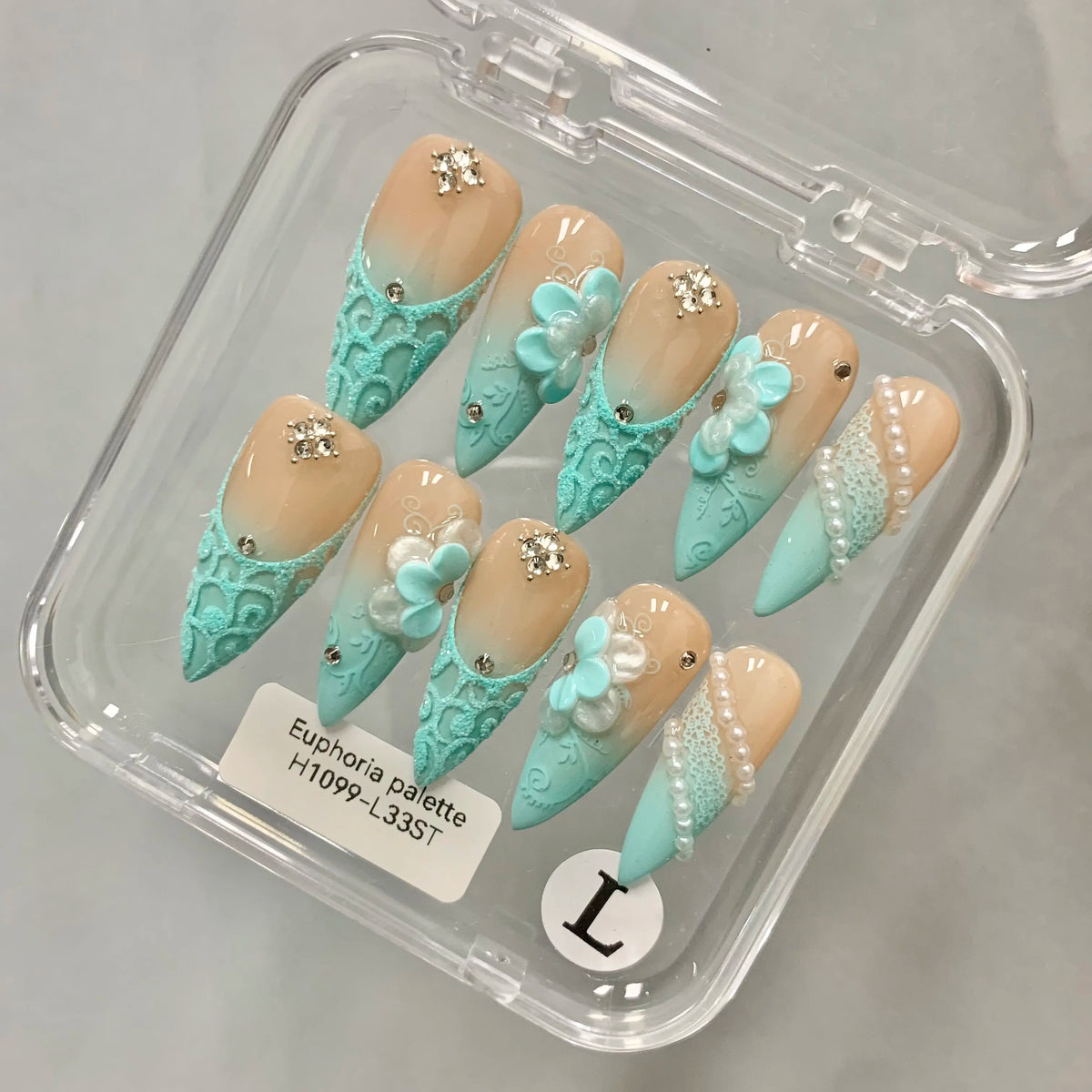Promake 2026 Summer Handmade Press-On Nails Collection, 100% Luxury Easy Apply Set with Art Designs & Care Tools, Beach Ready Unique Look Sizes S-L, Salon-Quality at Home, Ready to Gift,sohochic