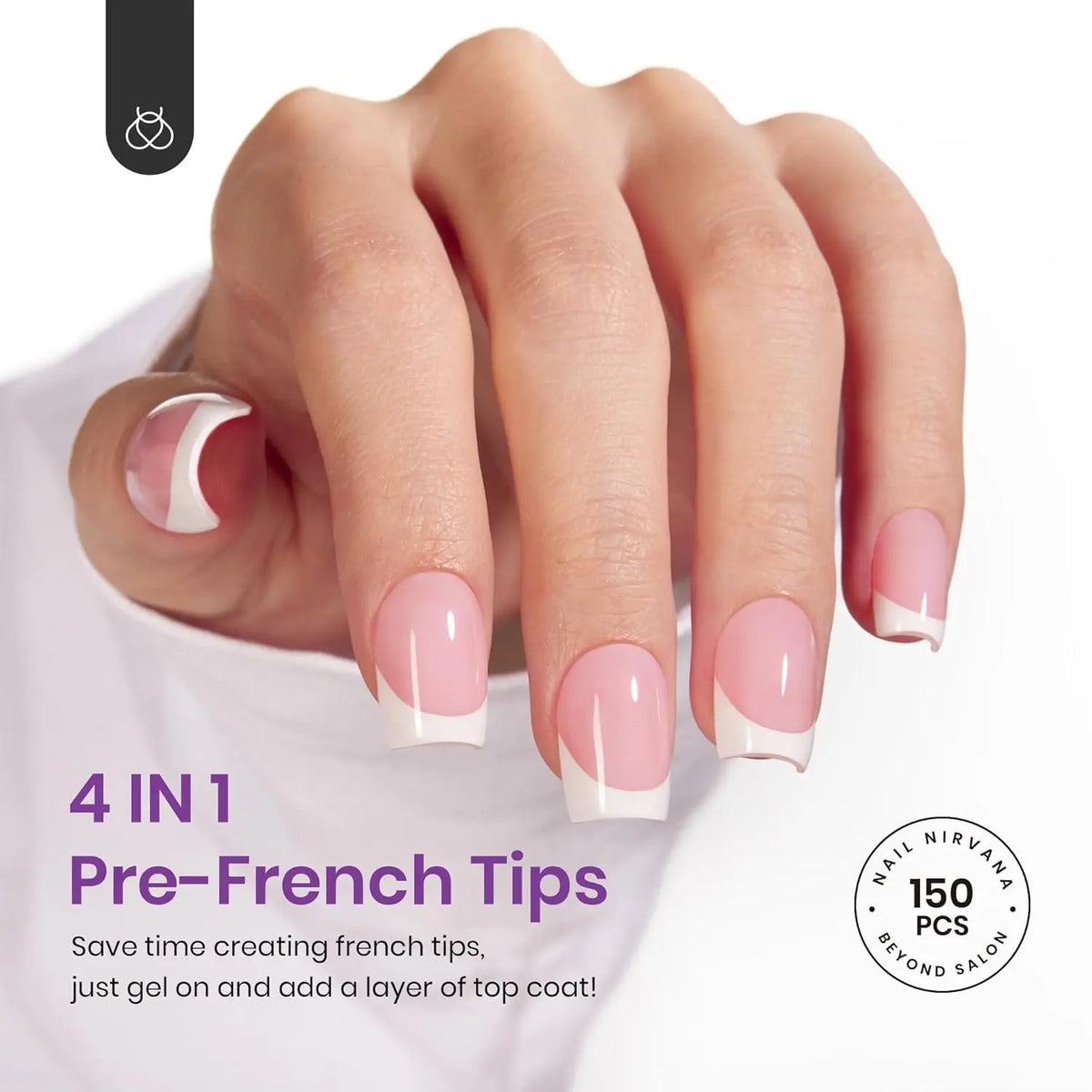 Beetles X Press Plus Press On Nails Tips, French Tip  Square/Squoval/Almond -No File Need DIY Manicure for Nail Extension Gifts for Women thick  press  nails acrylic #Summervibes