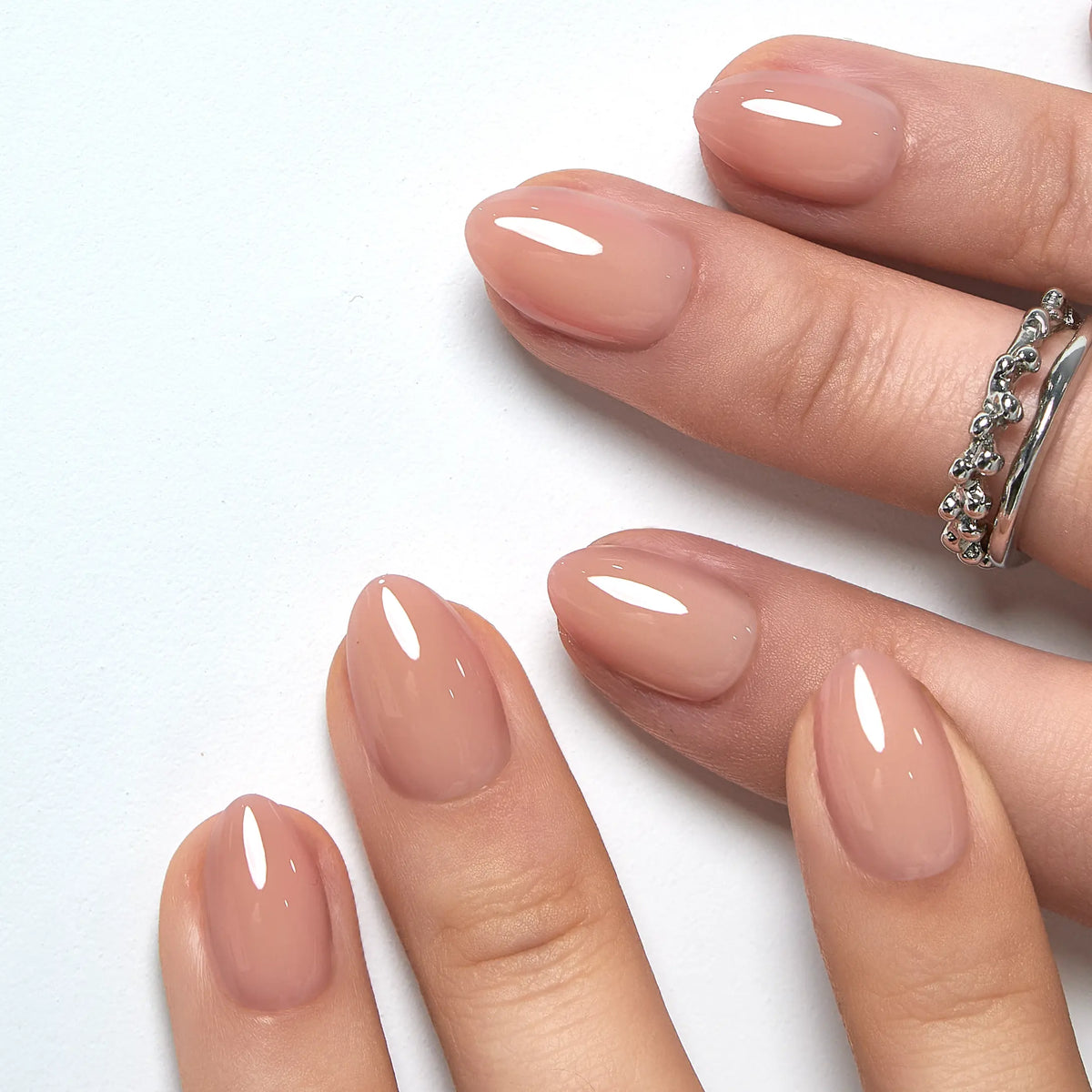 CurvLife Nailora Extra Short Almond Press-On Nails Collection – 30PCS Soft-Tapered Shape, Nude Pink, Glossy Minimal, Floral and Chic Everyday Styles, Reusable Salon-Look Nails for Daily Wear, Work, Dates and Effortless Polished Looks,sohochic