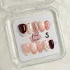 NailHaven| Short Almond Continued Collection - 10 Pcs Handmade Press-On Nails| Cute Acrylic Nails, High Quality Reusable
