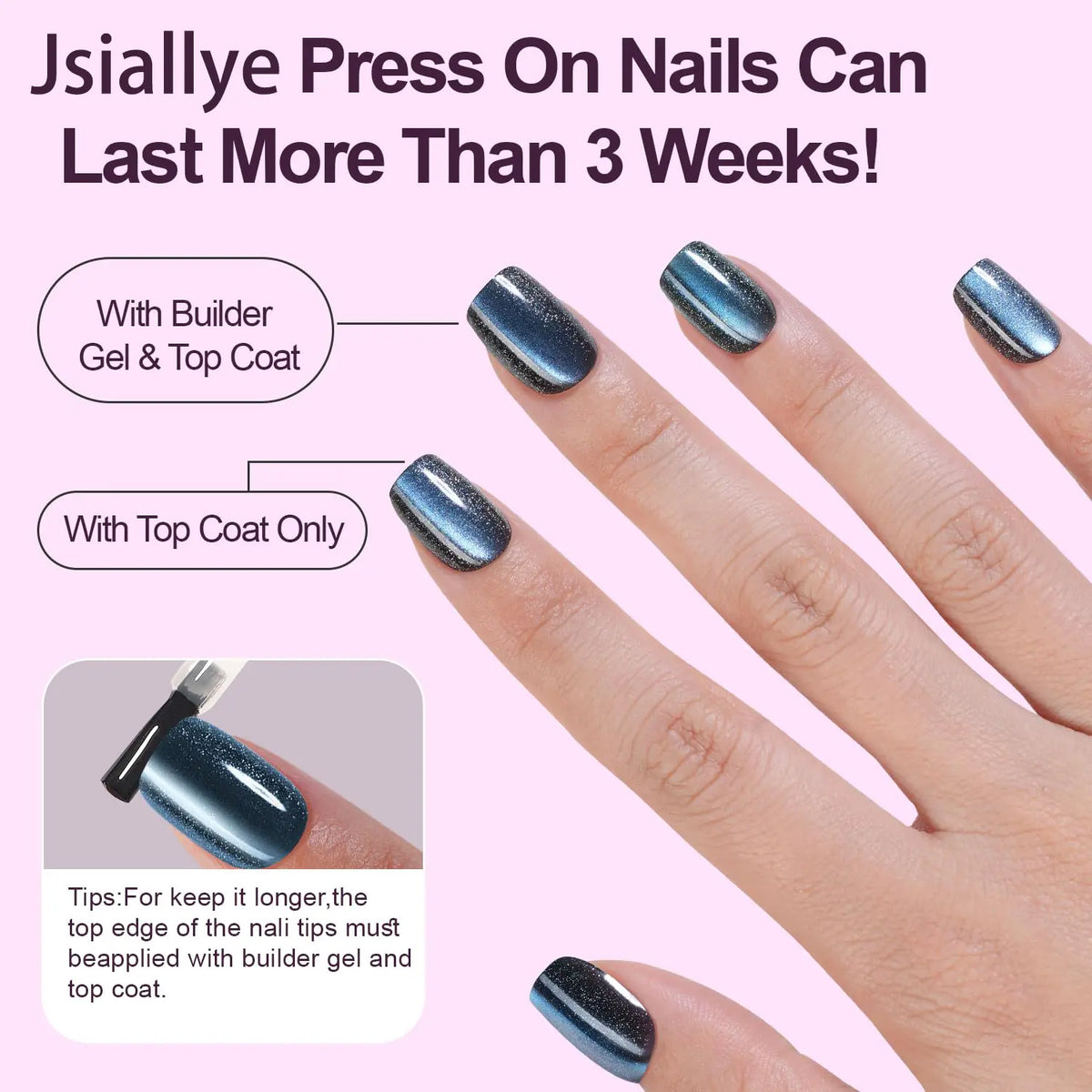Jsiallye 150Pcs Cat Eye Press on Nails Short Square，Soft Gel Fake Nails, Glossy Glitter Cat Eye Nail Tips for Women and Girls Stick On Nails in 12 colour,summertime nail cateyes nail,salon -quality nails for everyday,gift for women summernail