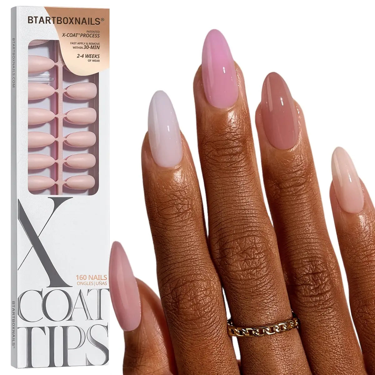 btartboxnails XCOATTIPS Soft Gel Nail Tips - Square or Almond or Coffin or Stiletto Press on Nails,4-Week Wear, Easy-to-Apply, Soak Off, Salon Quality Value at Home, 16 Size - 160 Fake Nails,sohochic