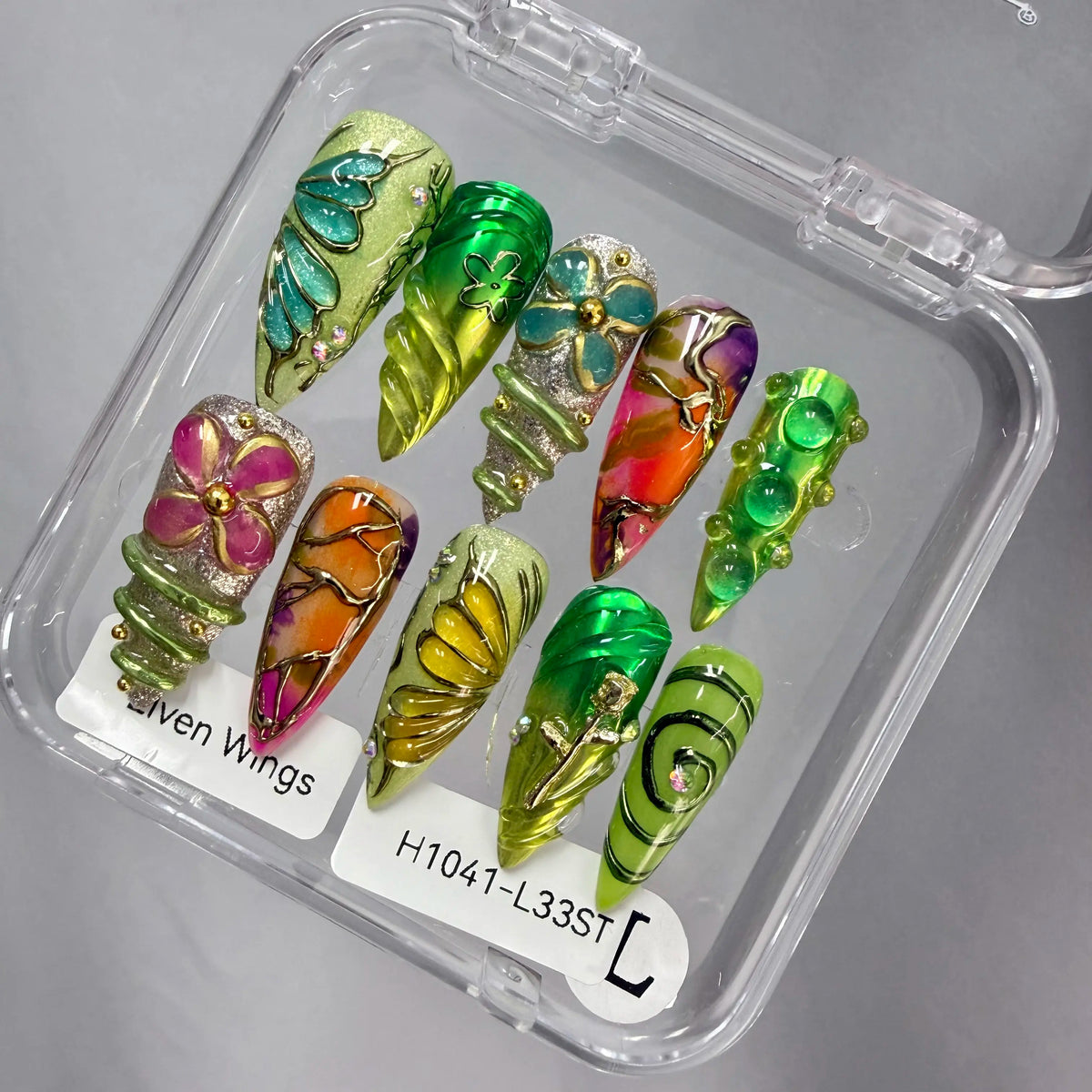Promake 2026 Summer Handmade Press-On Nails Collection, 100% Luxury Easy Apply Set with Art Designs & Care Tools, Beach Ready Unique Look Sizes S-L, Salon-Quality at Home, Ready to Gift,sohochic